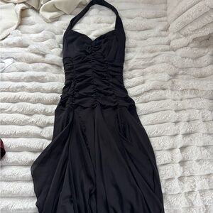 Signature by Sangria Black Backless Dress